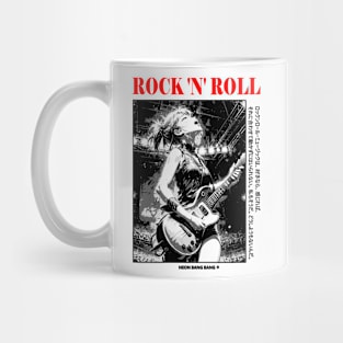 Anime Punk Rock Band Black and White Manga Aesthetic Mug